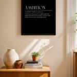 Ambition Tanım Posteri Duvar Tablosu, Motivasyon Hediyesi