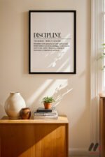 Discipline Tanım Posteri Duvar Tablosu, Motivasyon Hediyesi
