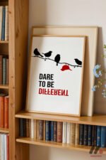 Dare To Be Different Kuşlar Duvar Tablosu, Motivasyon Hediyesi - Görsel 5