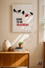Dare To Be Different Kuşlar Duvar Tablosu, Motivasyon Hediyesi - Görsel 8