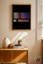 Be Original Barkod Tipografi Duvar Tablosu, Motivasyon Hediyesi - Görsel 4