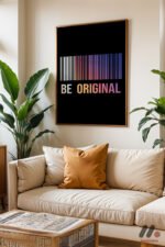 Be Original Barkod Tipografi Duvar Tablosu, Motivasyon Hediyesi - Görsel 6