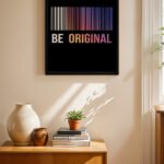Be Original Barkod Tipografi Duvar Tablosu, Motivasyon Hediyesi