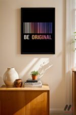 Be Original Barkod Tipografi Duvar Tablosu, Motivasyon Hediyesi