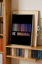 Be Original Barkod Tipografi Duvar Tablosu, Motivasyon Hediyesi - Görsel 2