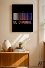 Be Original Barkod Tipografi Duvar Tablosu, Motivasyon Hediyesi - Görsel 8
