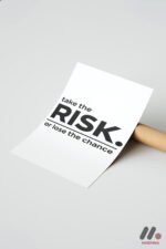 Take The Risk Tipografi Duvar Tablosu, Motivasyon Hediyesi - Görsel 7