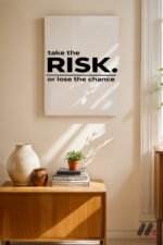 Take The Risk Tipografi Duvar Tablosu, Motivasyon Hediyesi - Görsel 8