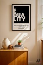 Equality Tanım Posteri Duvar Tablosu, Motivasyon Hediyesi