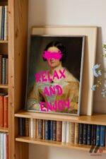 Relax And Enjoy Klasik Portre Duvar Tablosu, Motivasyon Hediyesi - Görsel 2