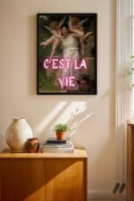 C'est La Vie Melekli Klasik Duvar Tablosu, Motivasyon Hediyesi