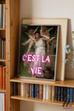 C'est La Vie Melekli Klasik Duvar Tablosu, Motivasyon Hediyesi - Görsel 2