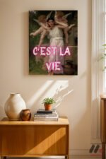 C'est La Vie Melekli Klasik Duvar Tablosu, Motivasyon Hediyesi - Görsel 8