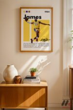 LeBron James Basketbol Posteri Duvar Tablosu, Spor Severlere Hediye - Görsel 4