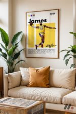 LeBron James Basketbol Posteri Duvar Tablosu, Spor Severlere Hediye - Görsel 6