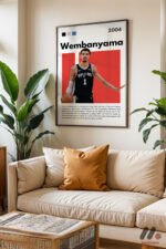 Wembanyama Basketbol Posteri Duvar Tablosu, Spor Severlere Hediye - Görsel 3