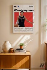 Wembanyama Basketbol Posteri Duvar Tablosu, Spor Severlere Hediye - Görsel 8