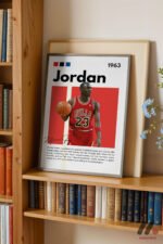 Michael Jordan Basketbol Posteri Duvar Tablosu, Spor Severlere Hediye - Görsel 2