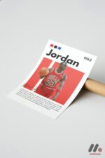 Michael Jordan Basketbol Posteri Duvar Tablosu, Spor Severlere Hediye - Görsel 7