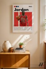 Michael Jordan Basketbol Posteri Duvar Tablosu, Spor Severlere Hediye - Görsel 8