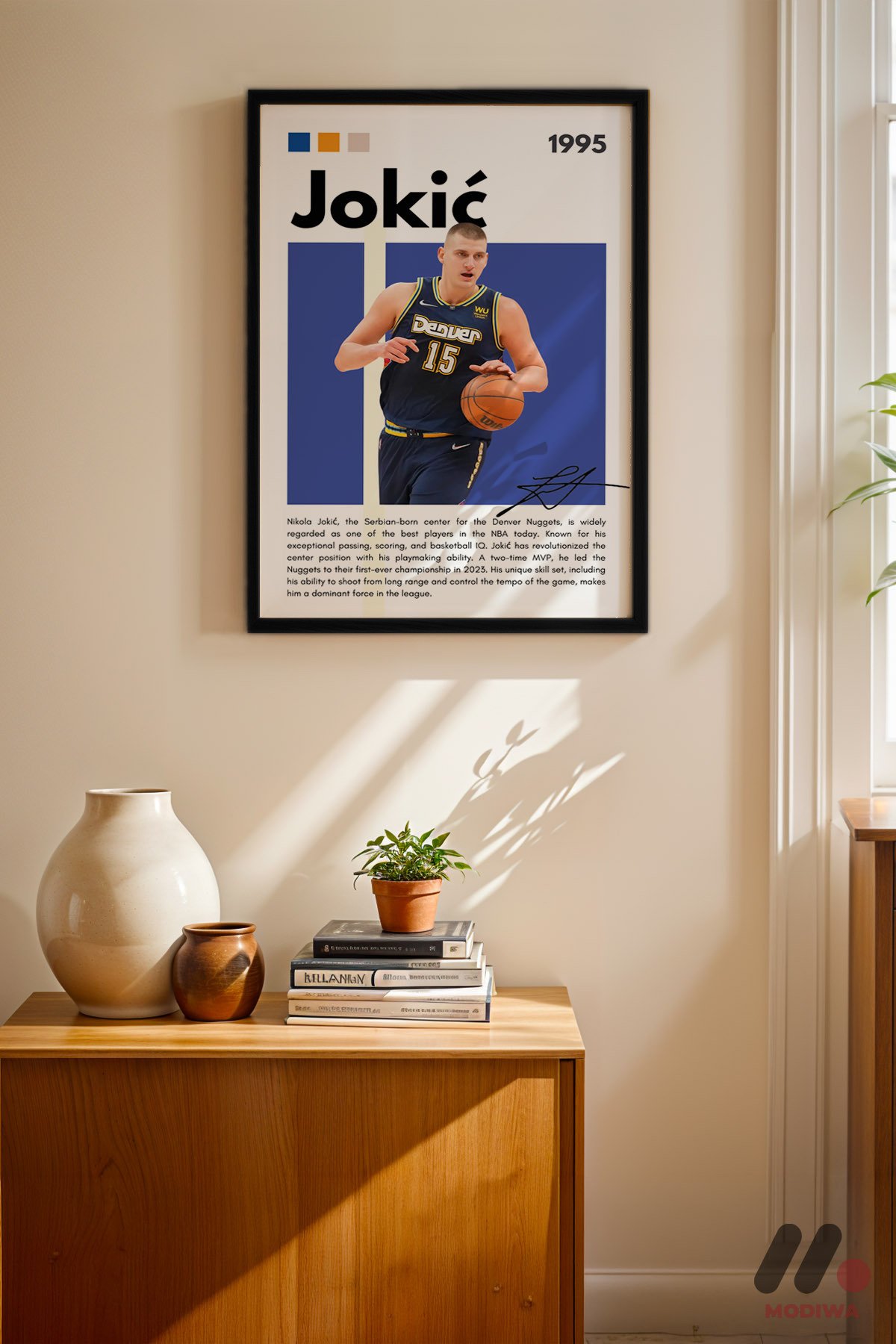 mdw-tbl-0879_ab4-3.jpg Jokic Basketbol Posteri Duvar Tablosu, Spor Severlere Hediye - Görsel 1