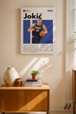 Jokic Basketbol Posteri Duvar Tablosu, Spor Severlere Hediye - Görsel 8
