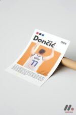 Doncic Basketbol Posteri Duvar Tablosu, Spor Severlere Hediye - Görsel 7