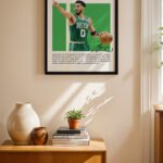 Tatum Basketbol Posteri Duvar Tablosu, Spor Severlere Hediye