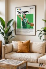 Tatum Basketbol Posteri Duvar Tablosu, Spor Severlere Hediye - Görsel 3