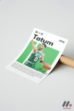 Tatum Basketbol Posteri Duvar Tablosu, Spor Severlere Hediye - Görsel 7