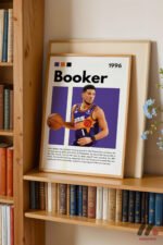 Booker Basketbol Posteri Duvar Tablosu, Spor Severlere Hediye - Görsel 5