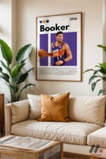 Booker Basketbol Posteri Duvar Tablosu, Spor Severlere Hediye - Görsel 6