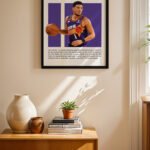 Booker Basketbol Posteri Duvar Tablosu, Spor Severlere Hediye