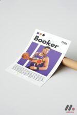 Booker Basketbol Posteri Duvar Tablosu, Spor Severlere Hediye - Görsel 7