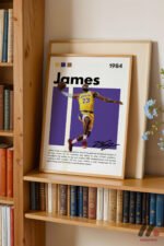LeBron James Sarı Poster Duvar Tablosu, Spor Severlere Hediye - Görsel 5