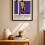 LeBron James Sarı Poster Duvar Tablosu, Spor Severlere Hediye