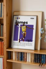 LeBron James Sarı Poster Duvar Tablosu, Spor Severlere Hediye - Görsel 2