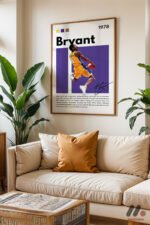 Kobe Bryant Mor Poster Duvar Tablosu, Spor Severlere Hediye - Görsel 6