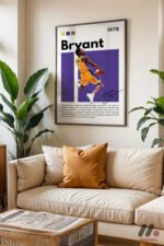 Kobe Bryant Mor Poster Duvar Tablosu, Spor Severlere Hediye - Görsel 3