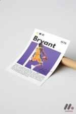 Kobe Bryant Mor Poster Duvar Tablosu, Spor Severlere Hediye - Görsel 7