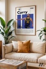 Curry Basketbol Posteri Duvar Tablosu, Spor Severlere Hediye - Görsel 6