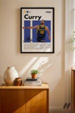 Curry Basketbol Posteri Duvar Tablosu, Spor Severlere Hediye