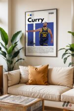 Curry Basketbol Posteri Duvar Tablosu, Spor Severlere Hediye - Görsel 3