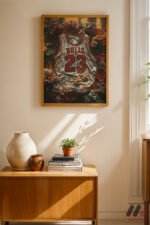 Vintage Basketbol Forması Duvar Tablosu, Spor Severlere Hediye - Görsel 4
