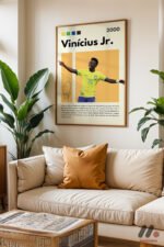 Vinicius Jr Futbol Posteri Duvar Tablosu, Spor Severlere Hediye - Görsel 6