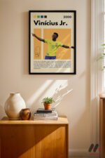 Vinicius Jr Futbol Posteri Duvar Tablosu, Spor Severlere Hediye