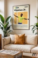 Vinicius Jr Futbol Posteri Duvar Tablosu, Spor Severlere Hediye - Görsel 3