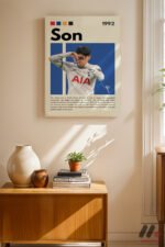 Son Heung-min Futbol Posteri Duvar Tablosu, Spor Severlere Hediye - Görsel 8