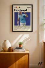 Haaland Futbol Posteri Duvar Tablosu, Spor Severlere Hediye