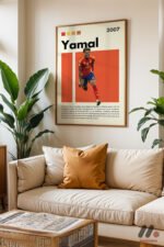 Yamal Futbol Posteri Duvar Tablosu, Spor Severlere Hediye - Görsel 6